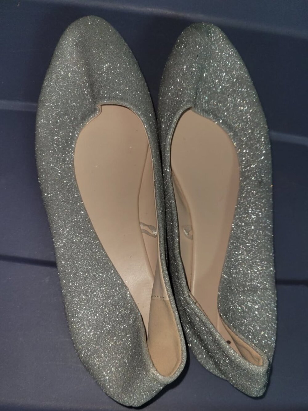 DB Studio 9.5 Wide Glitter Shoes